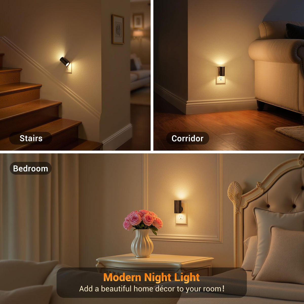 LED Night Light Plug in (Black)