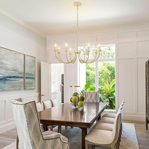 8 Light Gold Chandeliers (Champagne Gold / 8 Light)