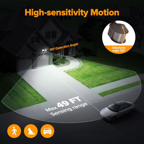 21W Plug in Motion Sensor Light Outdoor (Brown / 1 Pack)