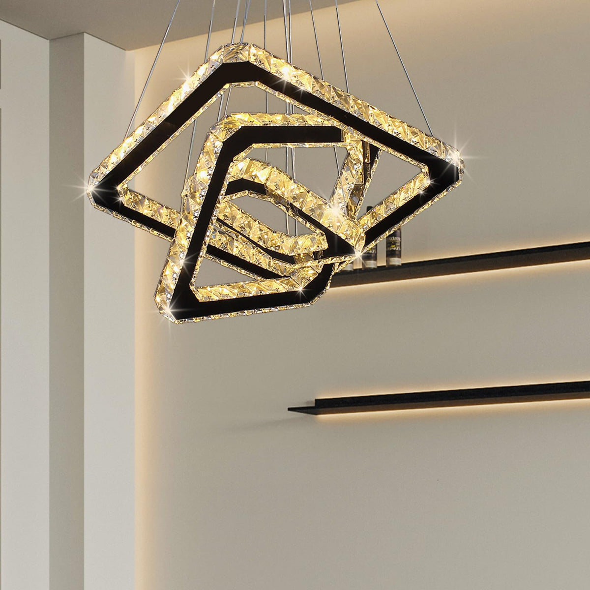 Modern Crystal Chandeliers LED Square Chandelier Pendant Lights Chandelier Pendant Light 8