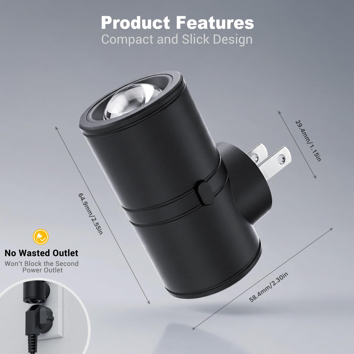 Night Light Projector (Black-Lens)