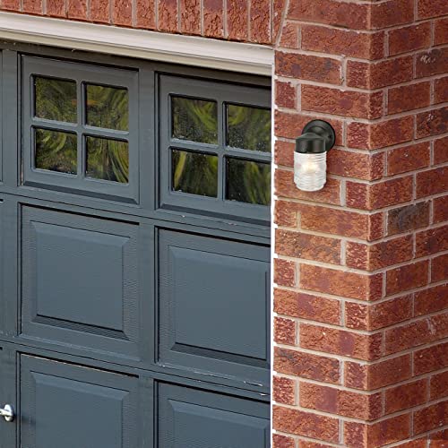 Jelly Jar Outdoor Wall Light (Matte Black / Farmhouse)