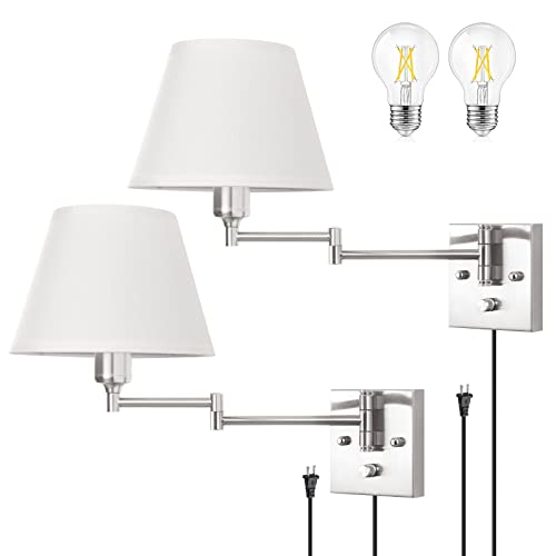 Wall Sconce Plug in (White / Medium)