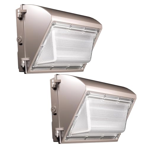 LED Wall Pack Light 120W 15600LM with Dusk to Dawn Photocell (120W 2 Pack)