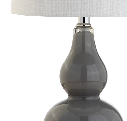 Anya Gourd Glass Table Lamp 20.5" (Single / Gray)