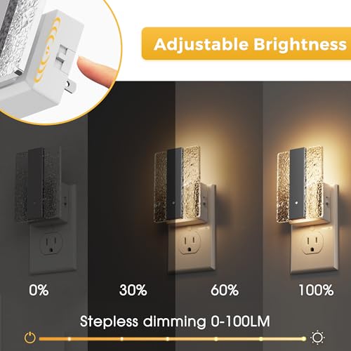 Night Lights Plug Into Wall (Gray / 2 Pack)