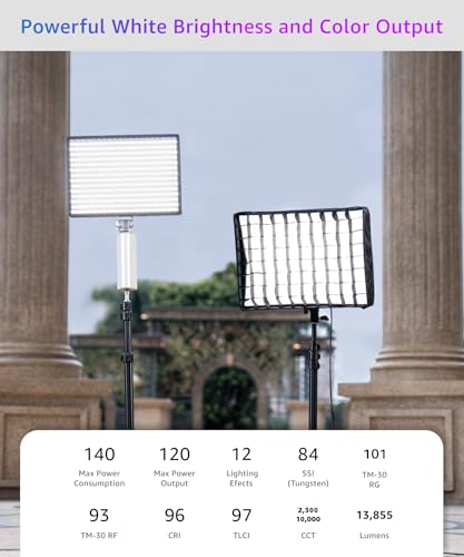Pano 120c Kit RGB LED Video Light (Pano 120c - Charcoal)