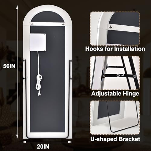 Rounded LED Full Length Mirror