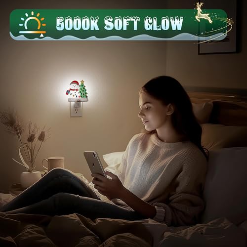 Christmas Tree & Snowman Night Light (Christmas tree and snowman-5000K / 1 Pack)