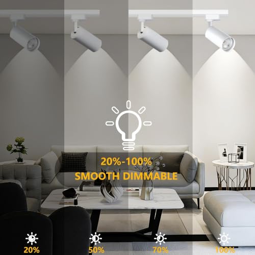 Plug in LED Track Lighting Kit H Type 4000K 2PCS 20W White (1.4FT Track Kit)