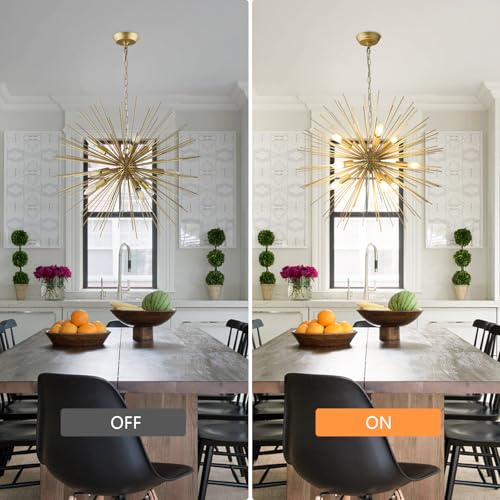 28.3in 9 Light Gold Sputnik Chandelier Mid (Gold / 28.3in)