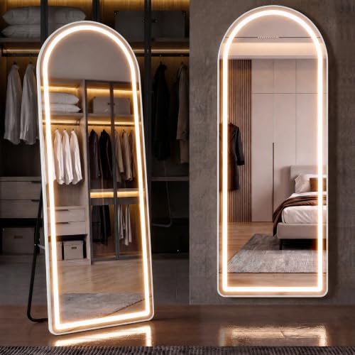 26"x71" Arched Full Length Mirror with Lights (Elegant Led-white Arched / 71"L x 26"W)