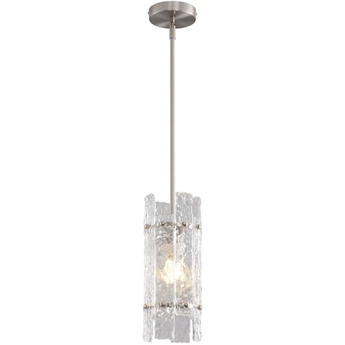 Modern Brushed nickel Crystal Pendant Light for Kitchen Island (Brushed Nickel / 1-Pack(Round))