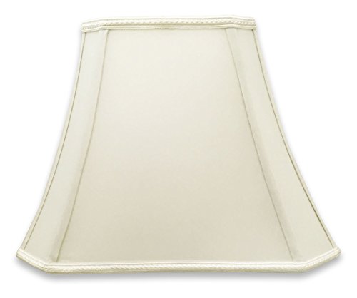 DSO-68-16WH Rectangle Cut Corner Bell Designer Lamp Shade, (6.25x8) x (11x16) x 12, White ((6.25 x 8) x (11 x 16) x 12 / White)