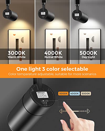 3 Color Zoomable 20W LED Track Lighting Heads H Type (Black)