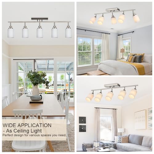 5 Lights Complete Track Lighting Kits in Brushed Nickel (Brushed Nickel / 5-Lights)