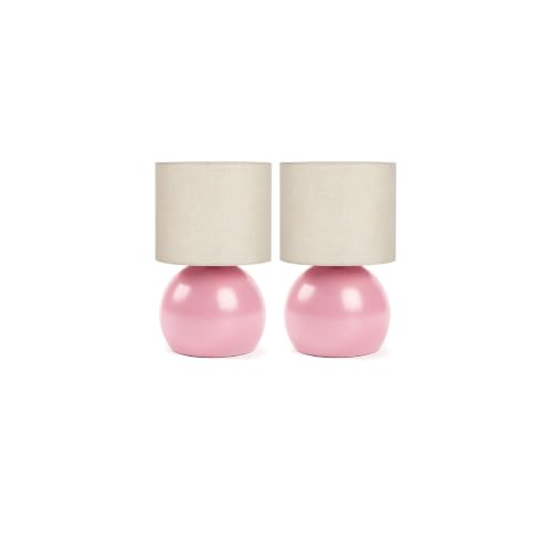 Modern Pink Table Lamp Set of 2 (Pack of 2 / Pink of 2)