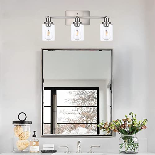 3 Light Bathroom Vanity Light Brushed Nickel Track Lighting Ceiling (Brushed Nickel / 3-Light)