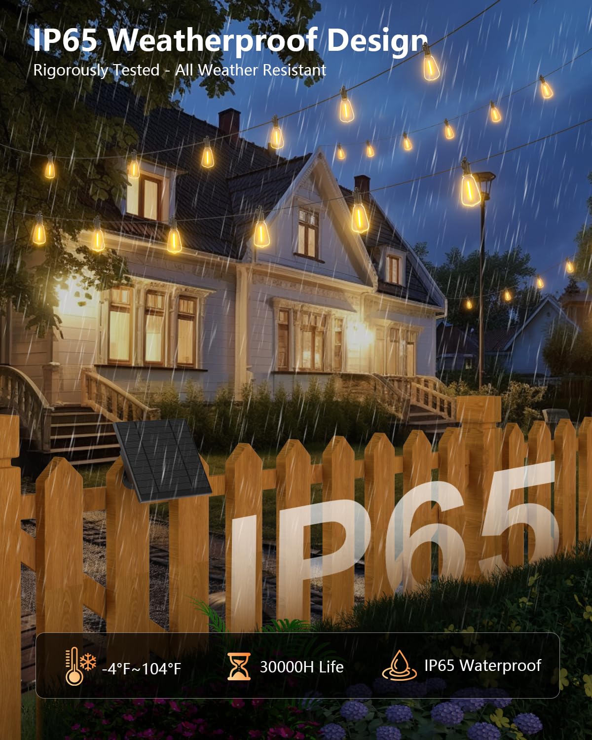 151FT Solar String Lights Outdoor (151FT(48+2 Sockets))