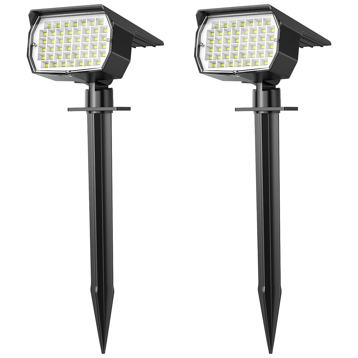 Solar Spot Lights Outdoor Waterproof Spotlight 2 Pack Cool White (Cool White / 2 Pack)