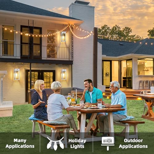 Porch Lights with GFCI Outlet (White / 11.88" (1-Pack))