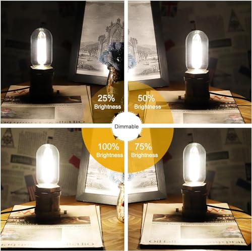 E26 LED Bulb 6W Equivalent e26 led Bulb 60 Watt Warm White 2700K Dimmable E26 Edison Bulb AC120V 600lm Tubular T14 LED Bulb for Pendant (6w=60w 2700k 600lm Warm White)