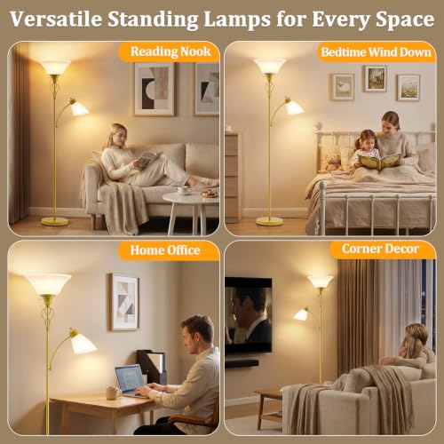 Floor Lamps for Living Room (Gold)