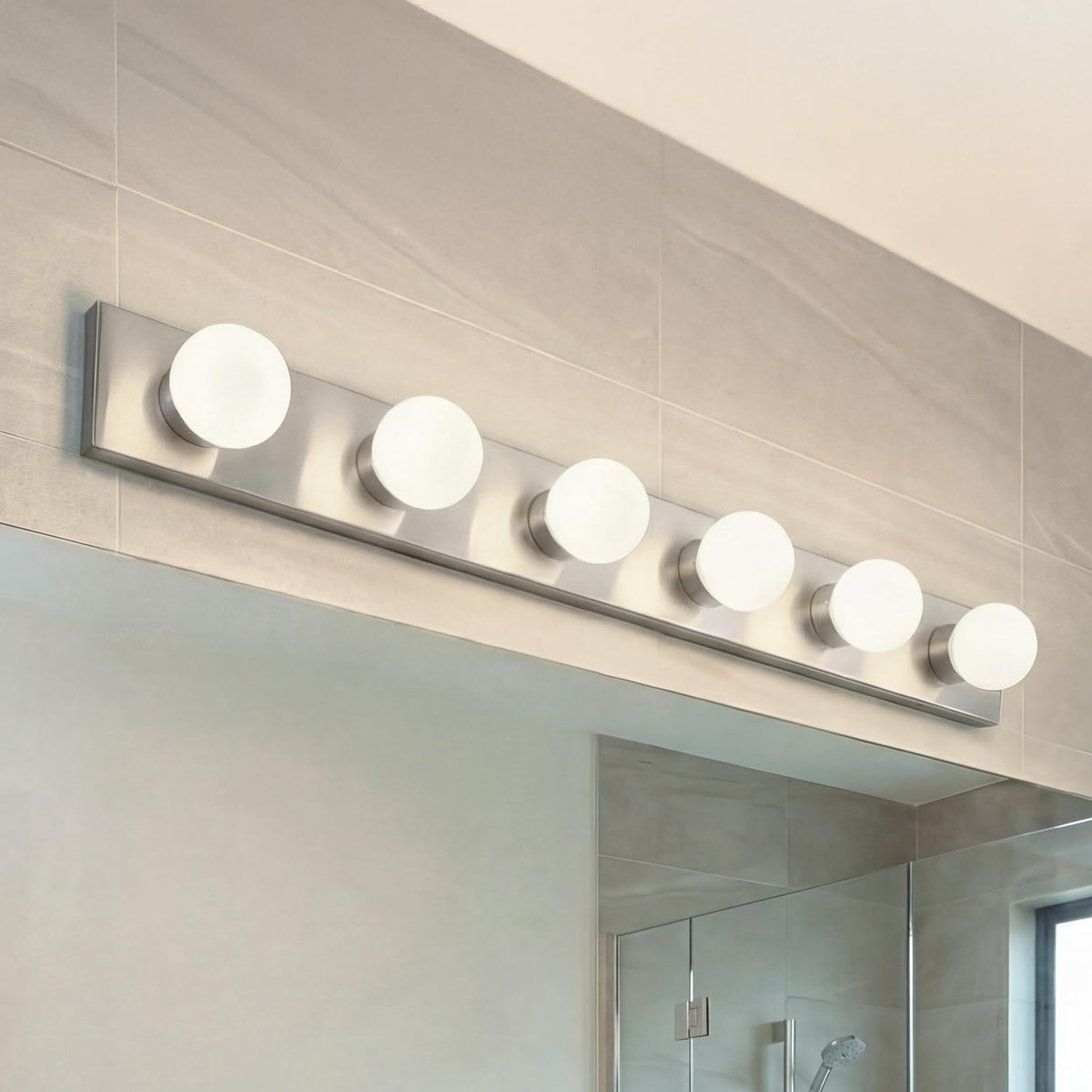6 Light Bathroom Vanity Light (36 in / Brushed Nickel)
