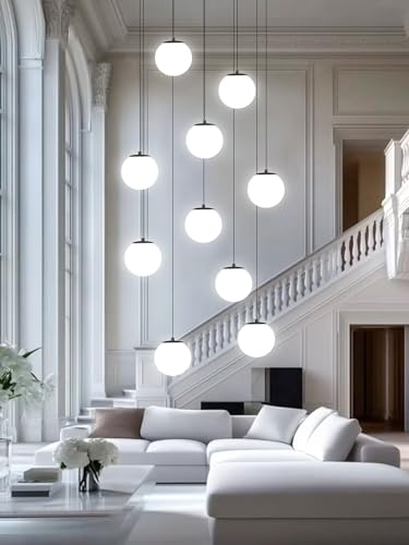 Modern Rectangular Chandelier (Black-White / Rectangle 10-Light)