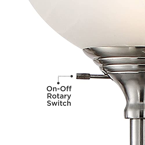 Maddox 71" Tall Satin Nickel Torchiere Floor Lamp