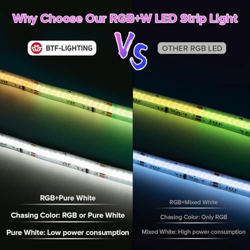 9.8FT WS2814 Smart IC RGBW 4000K DC24V COB LED Strip Light (9.8FT)