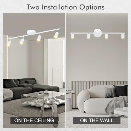 4 Light Track Lighting Fixtures Ceiling (4 light white)