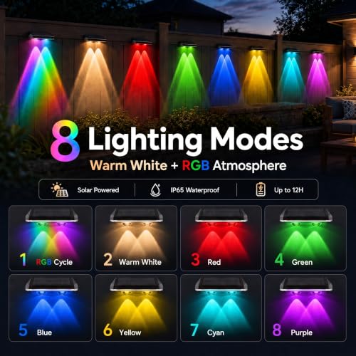 Solar Fence Lights Outdoor