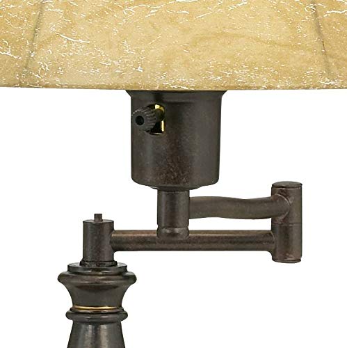 Andrea 22 1 2" High Table Lamps Set of 2 Swing Arm Bronze Brown Traditional (Bronze - Set of 2)