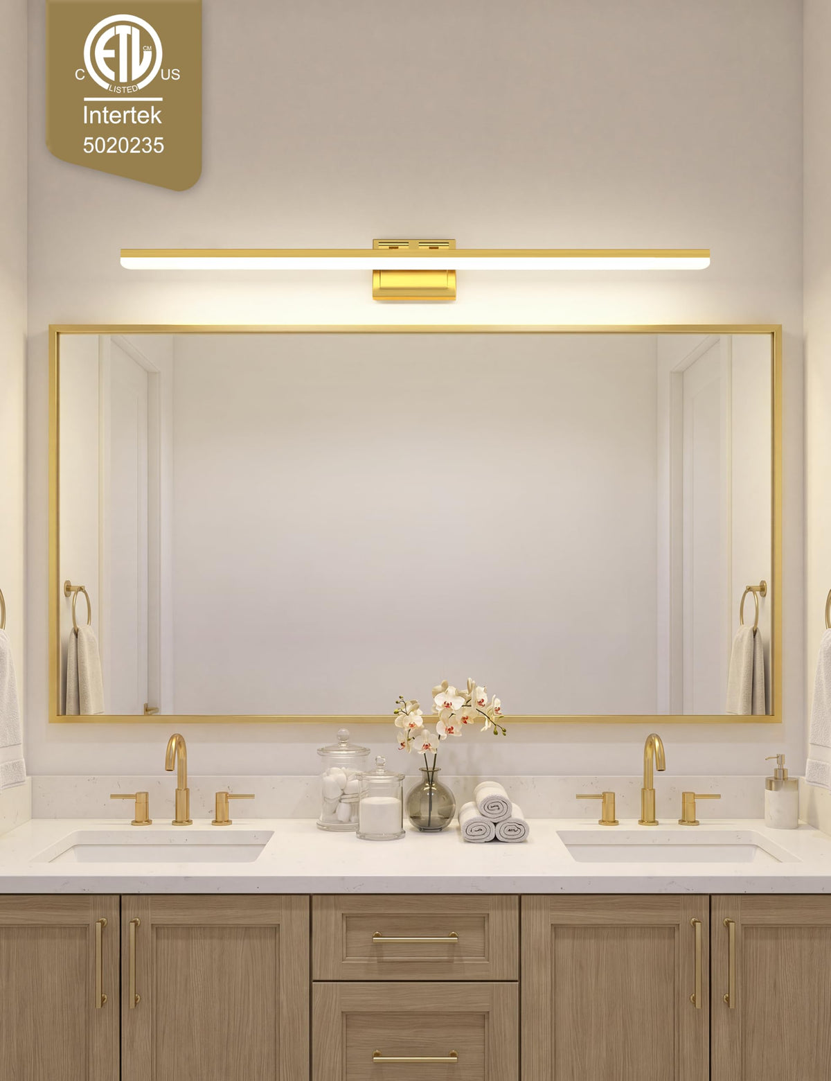 Modern Bathroom Vanity Light 48 inch (Gold / 48 inch)
