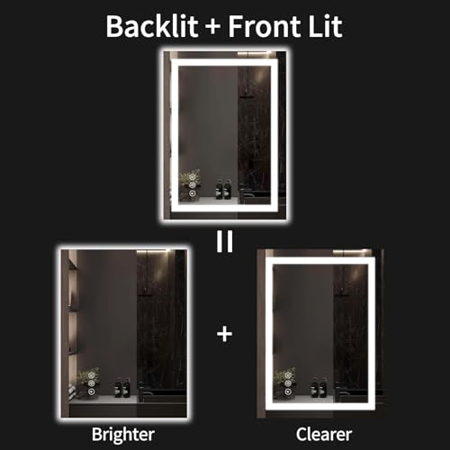 24"x32" LED Bathroom Mirror with Lights (32"L x 24"W)