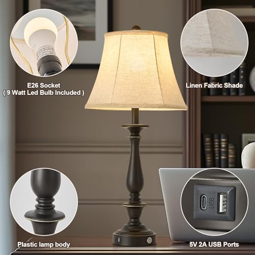 28.5'' Farmhouse Table Lamp Set of 2 (Oil-Rubbed Bronze / 28.5'')