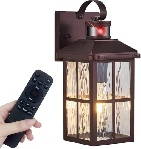 Porch Lights Outdoor with Remote (1 Bronze RW)