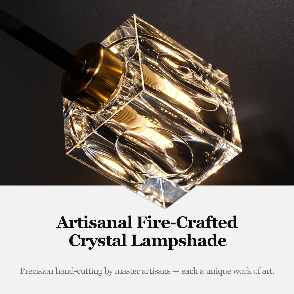 Modern Crystal Ceiling Light Fixture 13 (Black and Gold / 13-Light)