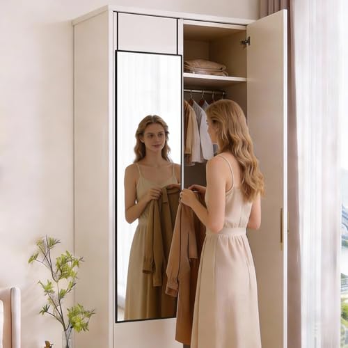 47x14 Inch Full Length Mirror (Black-rect / 47"L x 14"W)