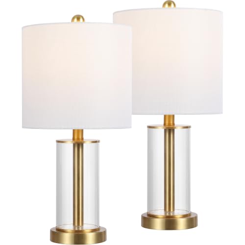 Amner 20.5" Fillable Glass Lamp (Brass Gold/Clear)
