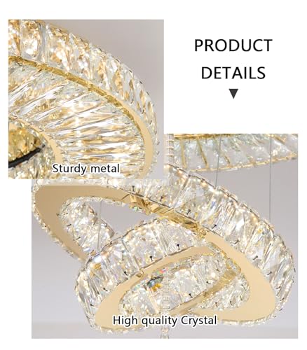 Modern Chandelier for Living Room Light Indoor LED Dimmable Lights Ceiling Chandeliers for Dining Room Bedroom Entryway Gold 60W LEDs Fixtures 4800 Lumens (Gold / W32")