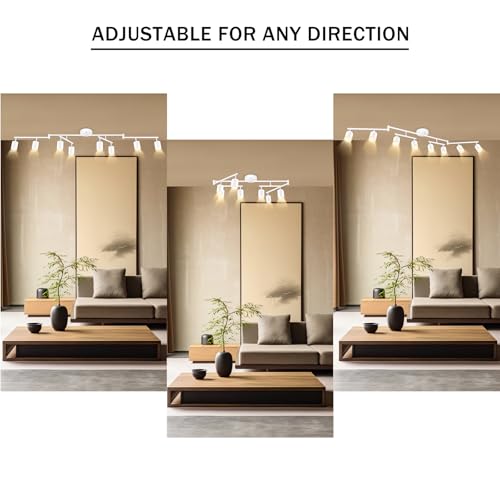 White Track Lighting Fixture Ceiling (White Track Lighting fixture / 8-Light Track Lighting(White))