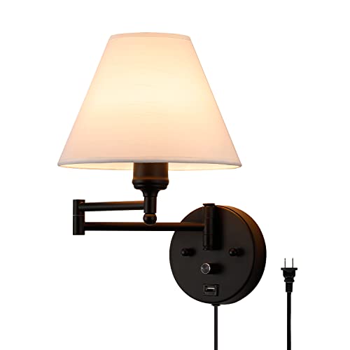 Swing Arm Wall Sconces (Black)