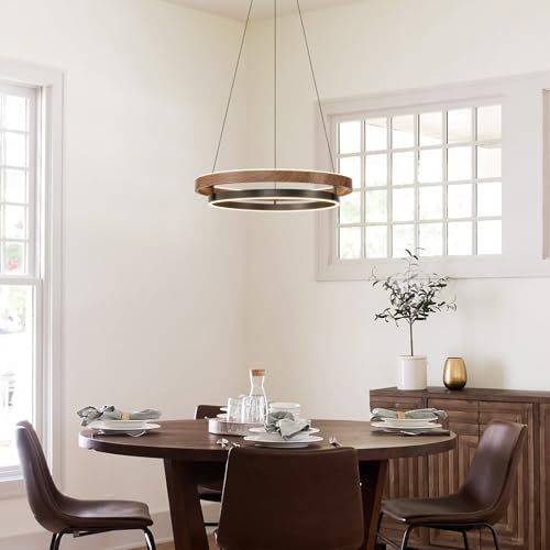 Wood Ring LED Chandelier