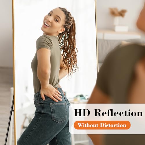 Full Length Floor Mirror 65"x24" (Claccic Gold-rect / 65"L x 24"W)