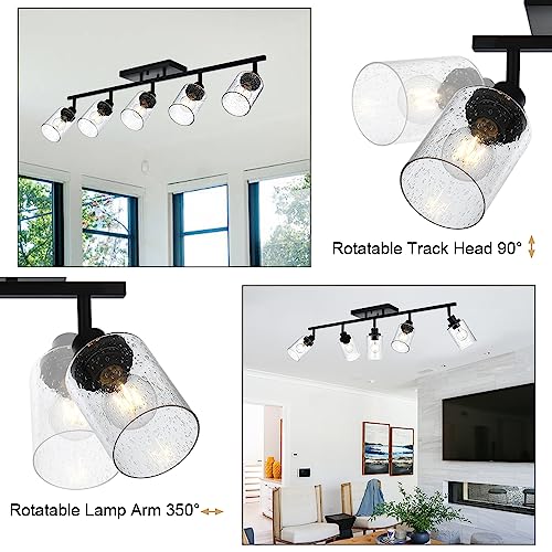 5 Light Track Lighting Fixtures (Black / 5-Light)