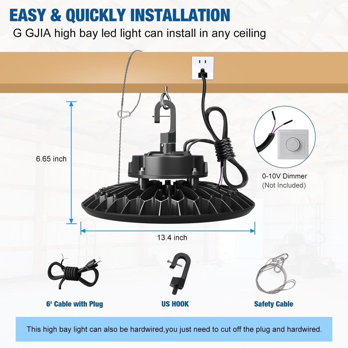 UFO LED High Bay Light 200W 30000LM 5000K DLC (200-18PACK)
