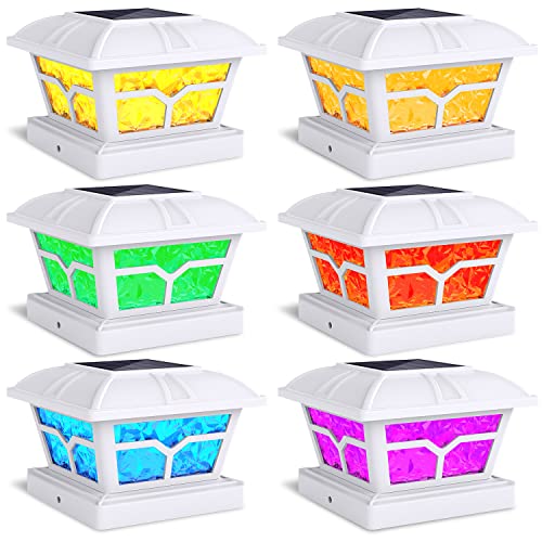 Solar Post Lights Outdoor 2 Modes 020 4PK