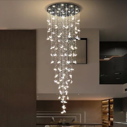 Modern Butterfly Crystal Chandelier (Black / Dia 40")